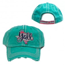 YALL Texas Serape Blue Turquoise Factory Distressed Cap Ladies Hat Adjustable  eb-18756767